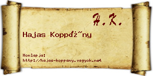 Hajas Koppány névjegykártya